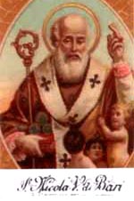 St Nicholas in a French card